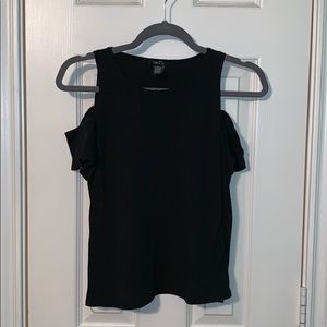 Rue 21 Shoulder Peek Black Top